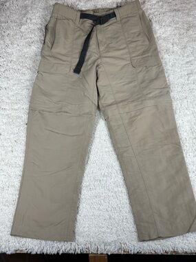The North Face Men’s Convertible Hiking Cargo Pants Shorts Khaki Belted M Short